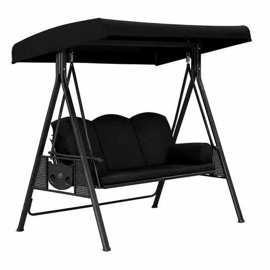Wasserdichtes Ersatzdach für Hollywoodschaukel, 2-3 Sitzer, 213x122cm, Schwarz