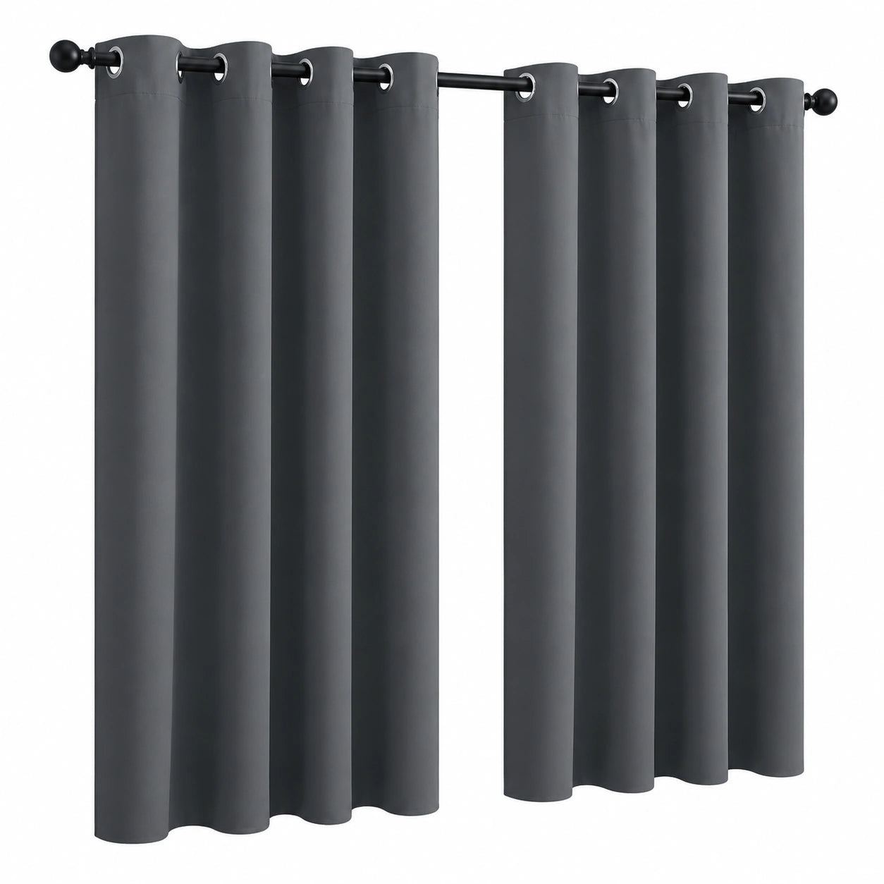 Wasserdichter Outdoor-Vorhang, Sonnenschutz, 1 Paneel, für Terrasse, Pavillon, Pergola, Veranda, 132 x 213 cm, Dunkelgrau
