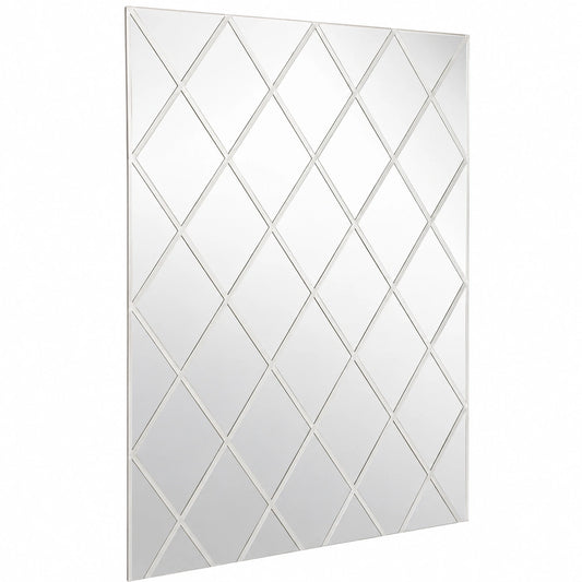 58er Set Acrylspiegel Wanddekoration, 3D Rautenform Aufkleber für Wohnzimmer und Schlafzimmer