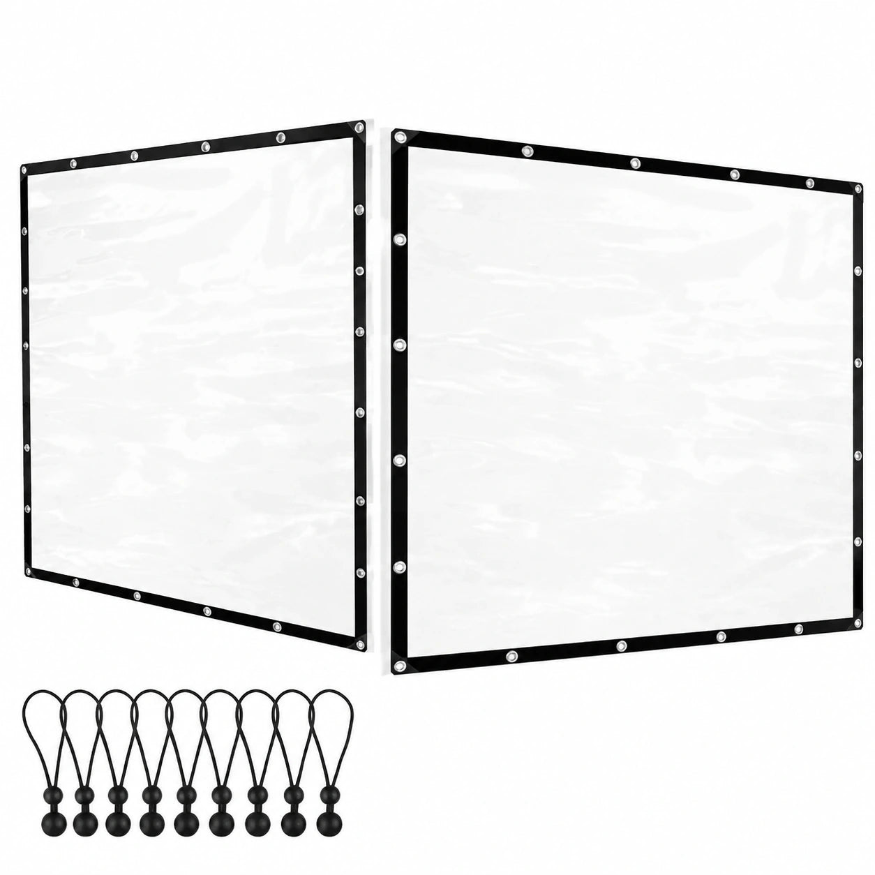Transparente Wetterfeste PVC-Vorhänge mit Ösen für Pergola und Pavillon, Seitenwände für Terrasse und Balkon, 1x3m