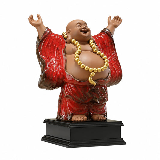 Keramik Maitreya Buddha Figur für Büro- und Wohnraumschmuck, Dekorative Geschenkidee
