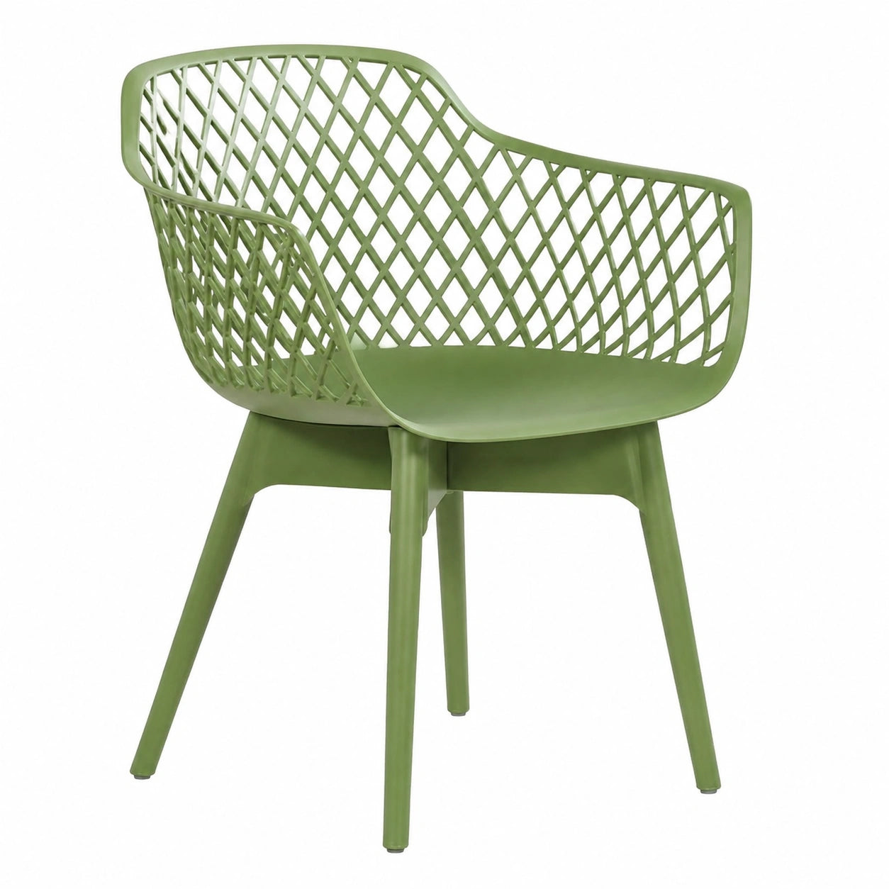 COWVIE 4er-Set Esszimmerstühle aus Kunststoff, ergonomisch und wetterfest, ideal für Terrasse und Balkon