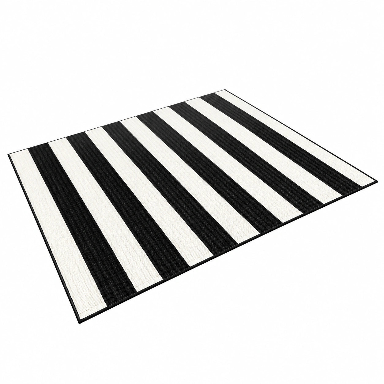 LEEVAN Waschbarer Outdoor-Teppich, Baumwolle, Schwarz-Weiß, 12.7x20.3 cm, für Terrasse und Bauernhaus-Eingang