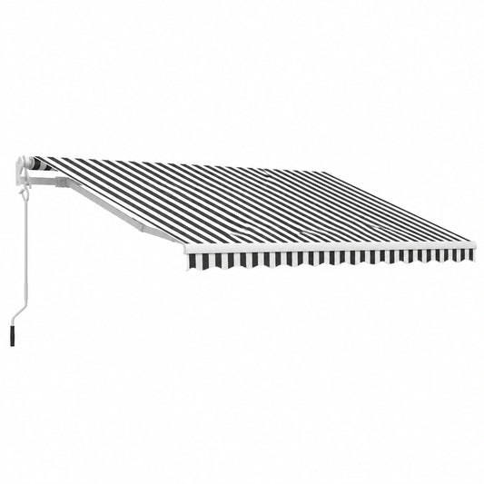 PURADAY Markisentuch Ersatz 480x295 cm, Anthrazit/Weiß, UV-Schutz, Wetterschutz