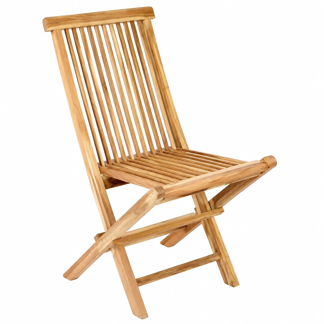 Faltbarer Teakholz-Gartenstuhl für Balkon und Terrasse – Robustes und Pflegeleichtes Design
