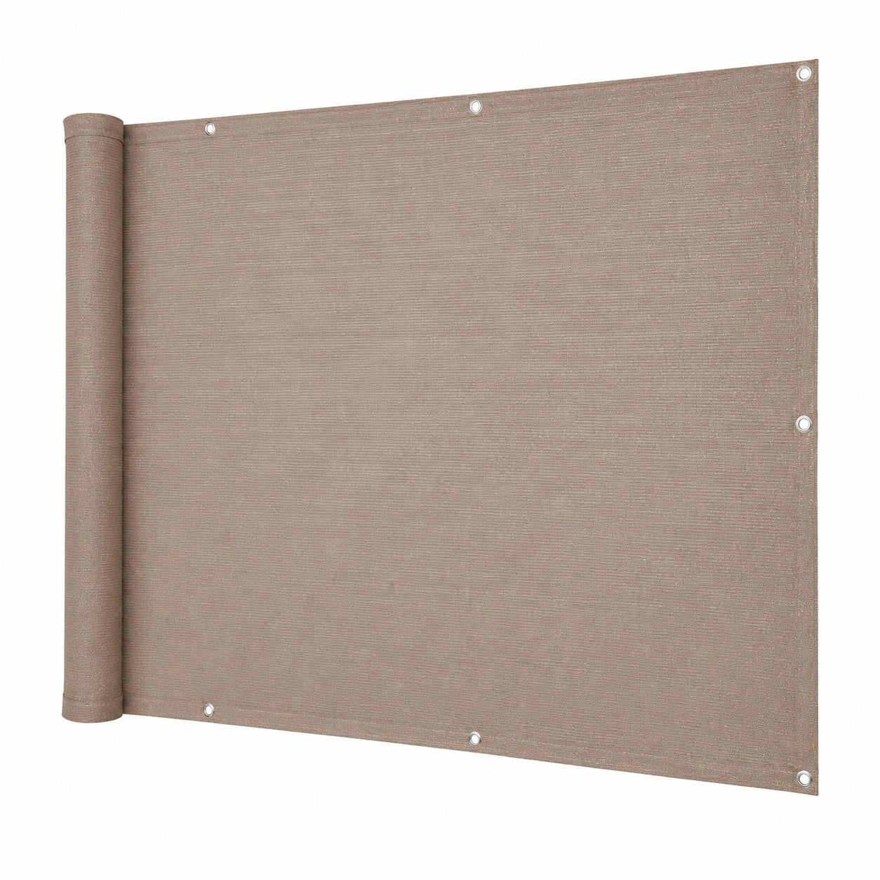 CelinaSun Balkon Sichtschutz 0,75 x 5 m in Taupe, Atmungsaktive HDPE Balkonverkleidung mit Kabelbinder