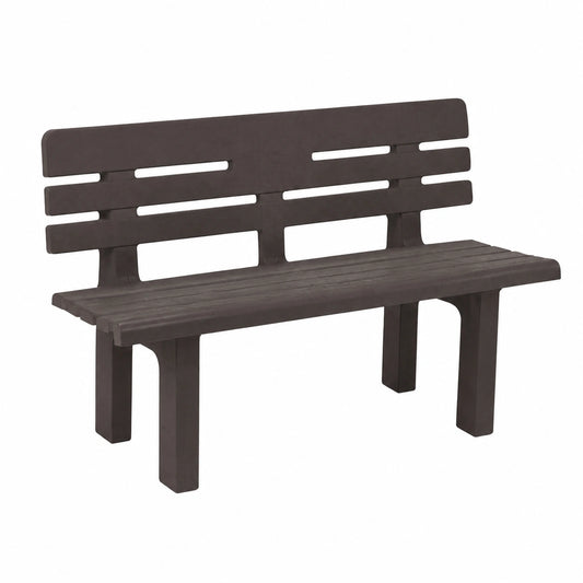 Dmora - Gartenbank Marinella, Monoblock-Design, Made in Italy, 110x52x71 cm, Anthrazit